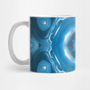 Turquoise Floral Geode Flower Mug